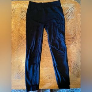 Black fleece-lined leggings small